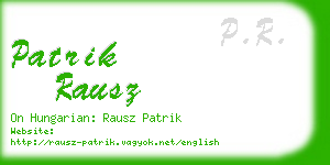 patrik rausz business card